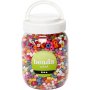 Puuhelmiä - sekavärisiä ja -kokoisia - 400 ml