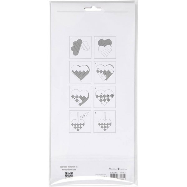 Askartelusetti - Punotut sydämet - punainen/valkoinen - 8 kpl Askartelusetti - Punotut sydämet - punainen/valkoinen - 8 kpl