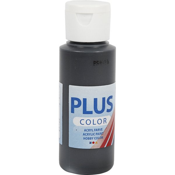 Plus Color Hobby maali - musta - 60 ml Plus Color Hobby maali - musta - 60 ml