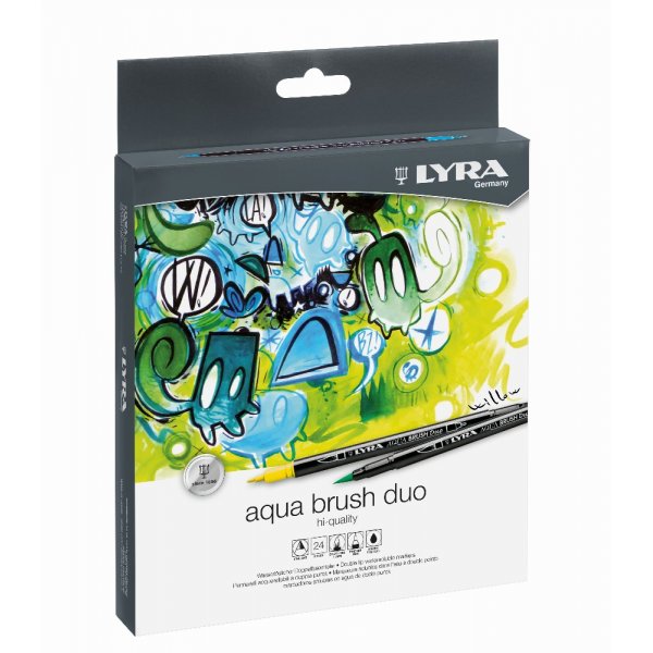 Akvarellikynt Aqua Brush Duo - 24 kpl