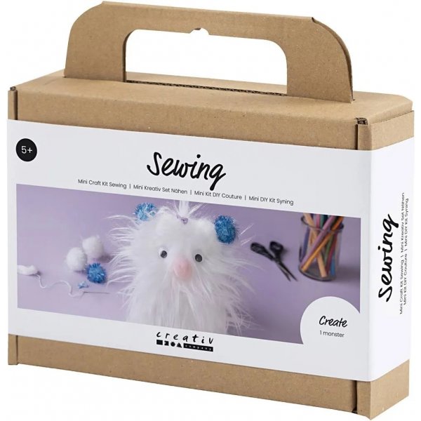 Mini DIY Kit Ompelu, sekavärejä, Monster Mini DIY Kit Ompelu, sekavärejä, Monster