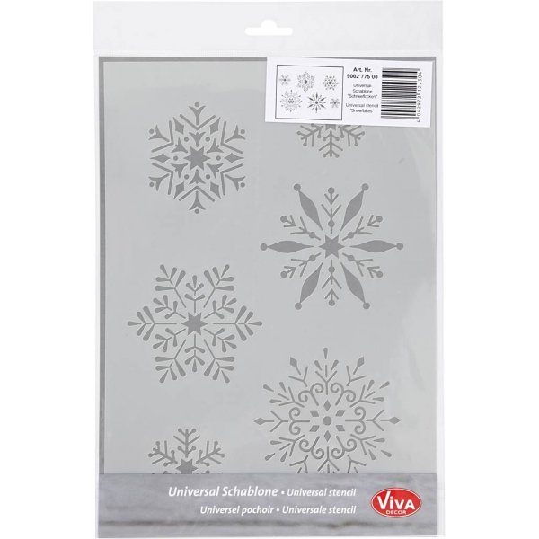 Stensiili - lumihiutale - A4