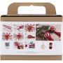 DIY Kit joulukuusenpallot - Joulun punainen - Macrame
