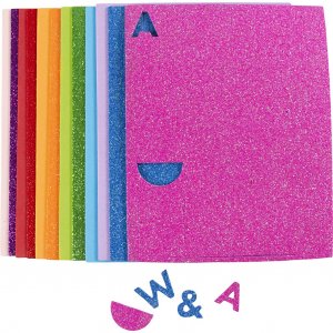 Koristeellinen pehme� kumivaahtomuovilevy 14x25 cm 2 mm sekoitusv�rej� 12 kpl