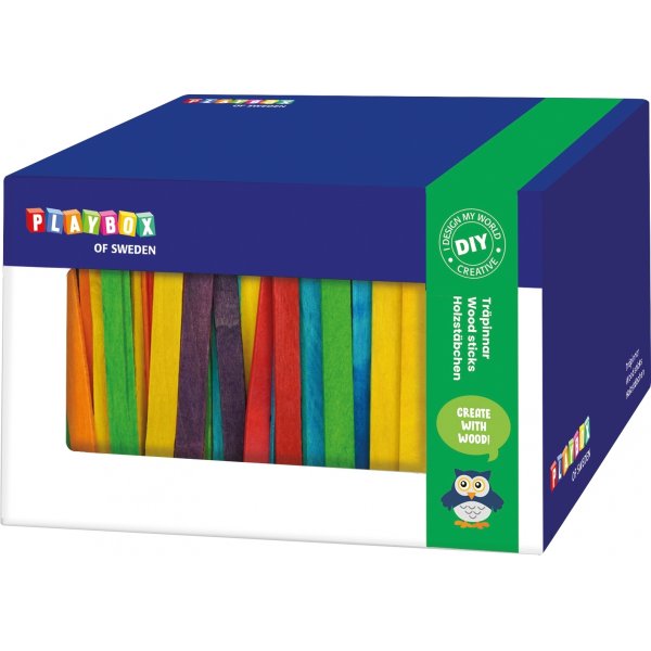 Vrilliset puutikut laatikossa - 1000 kpl
