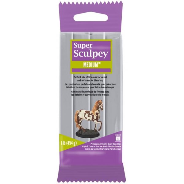 Sculpey Clay Super Medium Blend 450g - harmaa