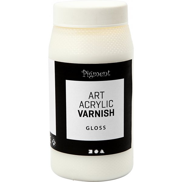 Art Acrylic lakka - Kiiltv lpinkyv - valkoinen - 500 ml
