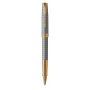 Kuulakrkikyn Parker - Sonnet Chiseld Silver - GT Rollerball - Hieno musta