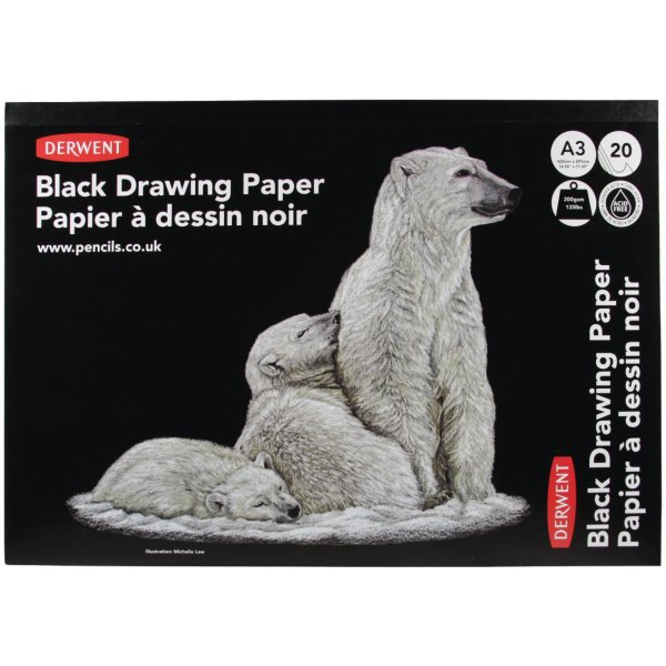 Derwent musta piirustuspaperi - A3