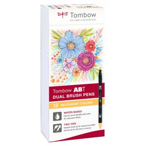 Tombow ABT Dual Brush -kyn� Basic 2, 18 kpl
