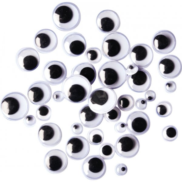 PET Silmt mustavalkoiset 7,10 & 15 mm - 300 kpl