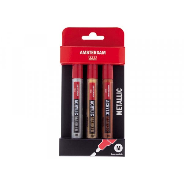 Amsterdam Marker Metallic - 3 kyn