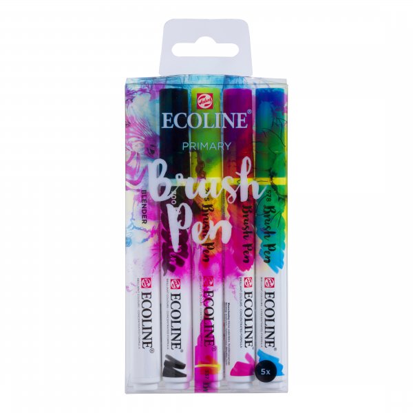 Ecoline Brush Pen 5 kpl - Primary