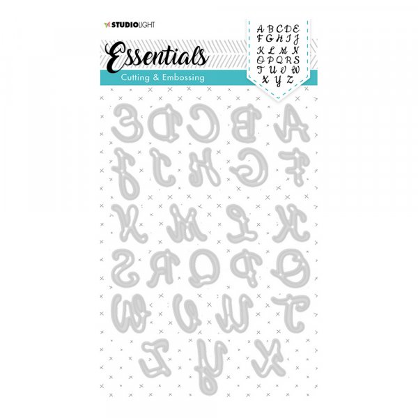 Metalliset stensiilit Letters 22mm - 17 osaa