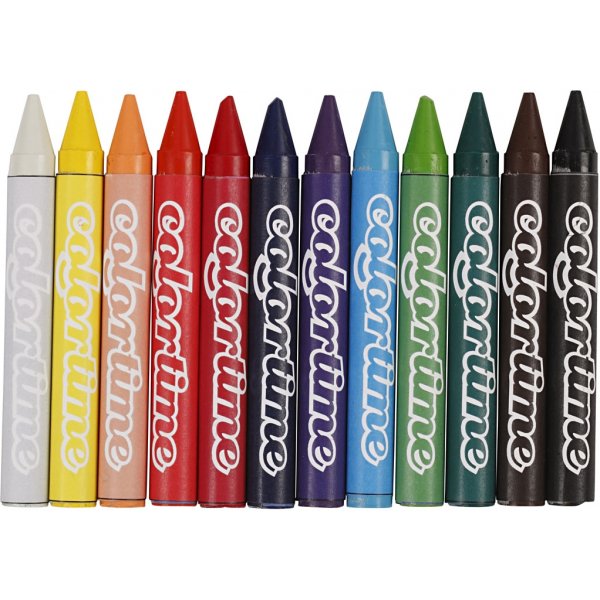 Colortime Crayons - sekavärit - 12 kpl Colortime Crayons - sekavärit - 12 kpl