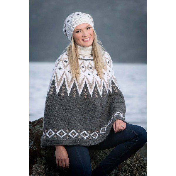 Neulekuvio - Poncho ja hattu (1411-5)