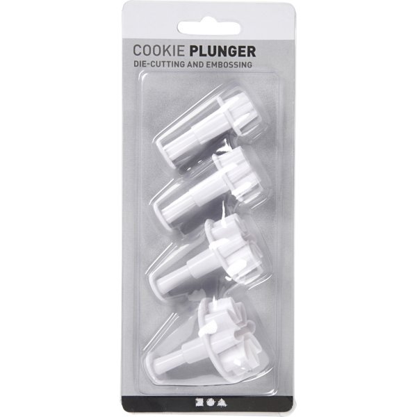 Kohokuvioitu keksileikkuri - valkoinen - thti