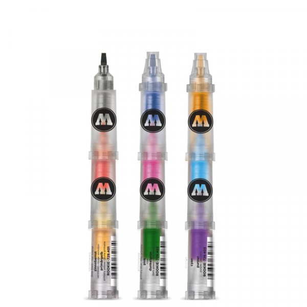 Akvarellikynsetti Molotow Rookie - 3 kyn 9 vri