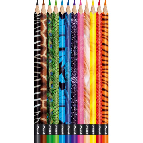 Vrikynsarja - Maped - Color'peps 12 kyn elinaiheisia kuvioita