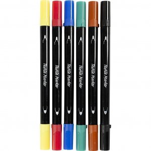 Tekstiilimerkit - vakiov�rit - 6 kpl