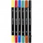 Tekstiilimerkit - vakiov�rit - 6 kpl