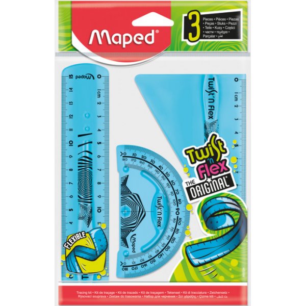 Viivainsetti - Maped - Twistn Flex Set Mini 3 osaa
