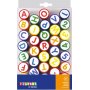 Postimerkit - kirjaimet & numerot - 35 kpl