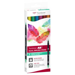 Tombow ABT Dual Brush -tatuointikyn�t, 6 kpl