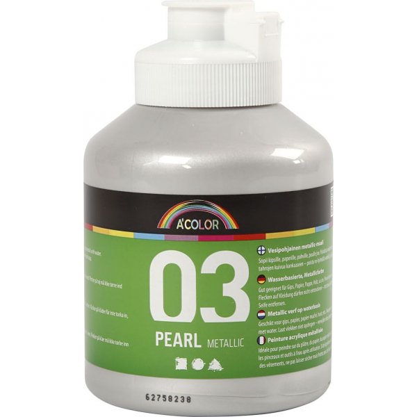 Koulumaali Akryyli - Metalli - hopea - metalli - 500 ml