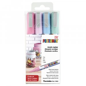 ZIG Posterman PMA-20 tussikyn� 1mm 4 kpl pastelliv�rit