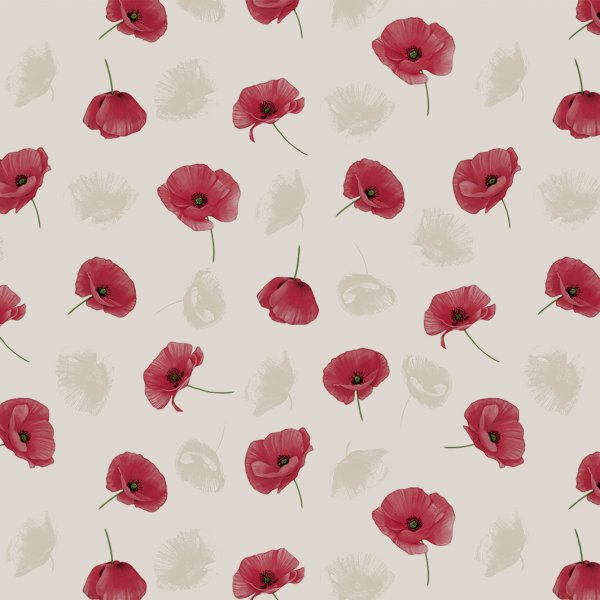 Vahaliina PVC Poppy - punainen