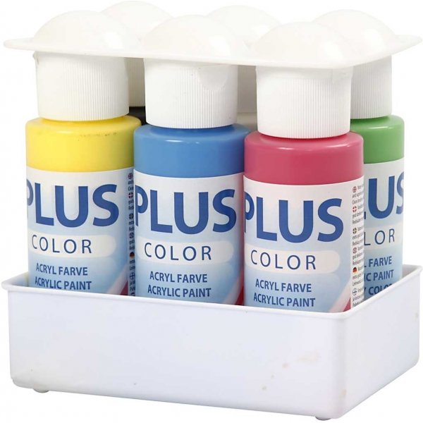 Plus Color Hobby maali - perusvärit - 6 x 60 ml Plus Color Hobby maali - perusvärit - 6 x 60 ml