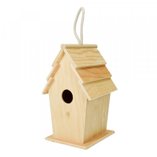 Lintumaja H 22 x 10,6 x 13 cm - ksittelemtn suorakaiteen muotoinen