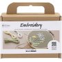 Mini DIY Kit -kirjonta - plynvihre - kirjontarengas