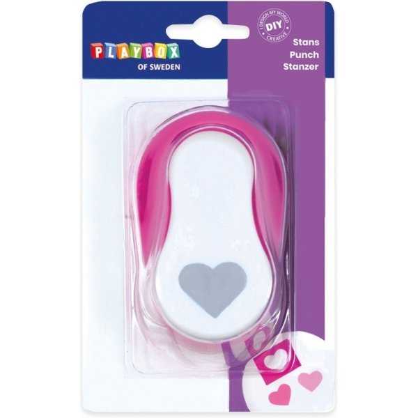 Punchin sydn 3,8 cm - Pinkki/valkoinen