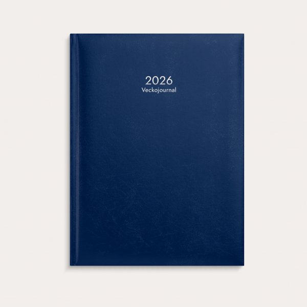Viikkolehti 2026 Keinonahka - Tummansininen