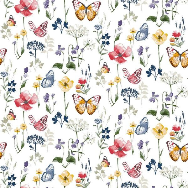 Vaha kangas PVC Summer Meadow - sininen
