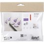 Mini DIY Kit -korut, vaalea violetti, marmoroidut korvakorut