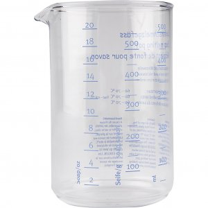 Sulatusputkilasista kaatosuppilolla ja mittamerkinn�ll� 500 ml