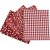 Patchwork kangas - punainen - 4 kpl