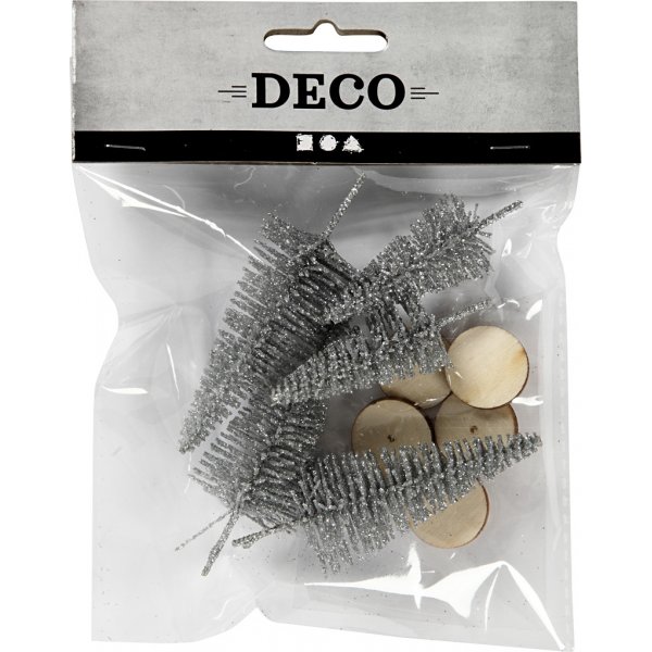 Minipuut - hopea - 5 kpl