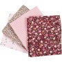 Patchwork kangas - pinkki - 4 kpl