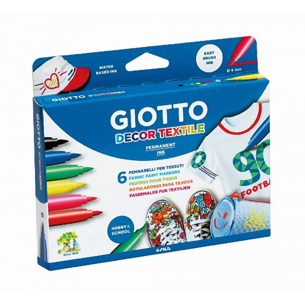 Tekstiilikynt Giotto Decor - 6 kpl