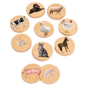 Puisia muistoesineit� maatilan el�imille � 7 cm FSC 100% - 18 kpl