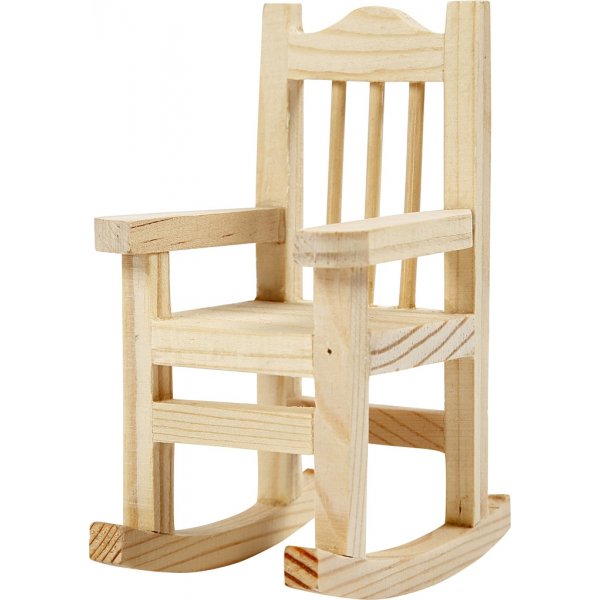 Minihuonekalut - 5 kpl - tuoli - penkki - keinutuoli - pyt - lastenvaunut