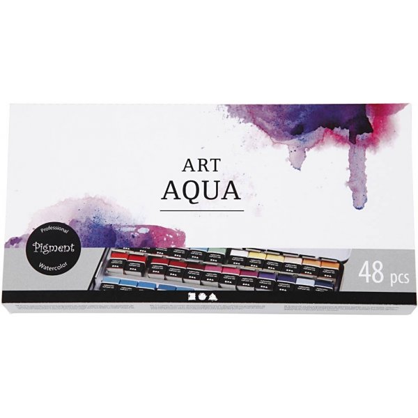 Art Aqua akvarellimaalit - vakiovrit - 48 kpl