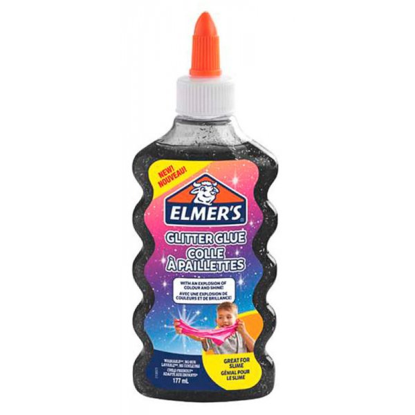 Liima Elmer's - 177 ml - Glitterliima - Musta