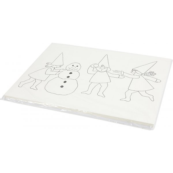 Joulukalenteri tontuilla lumipallosotapeleissä - valkoinen - A3 - 30 kpl Joulukalenteri tontuilla lumipallosotapeleissä - valkoinen - A3 - 30 kpl