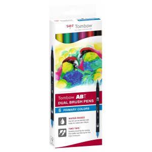 Tombow ABT Dual Brush -kyn� Basic, 6 kpl