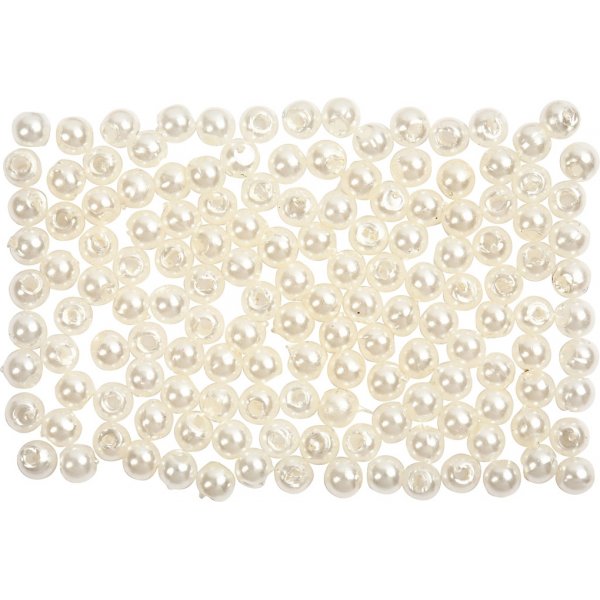 Vahahelmiä - helmiäinen - 150 kpl Vahahelmiä - helmiäinen - 150 kpl